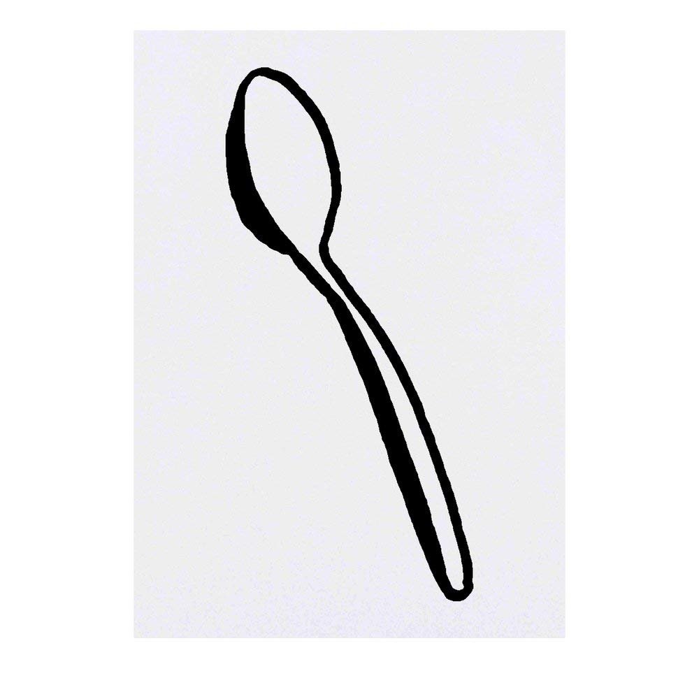 Azeeda 'Spoon' Temporary Tattoo - Water Resistant, Skin-Safe, Non-Toxic Transfer (TO00027798)