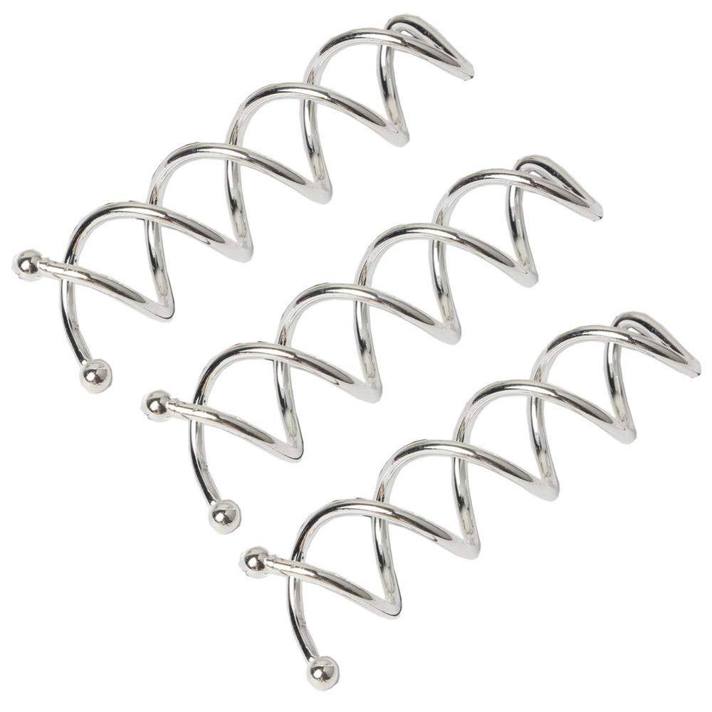 20 Pieces Simple Spiral Bobby Pins Hair Clips with Round Ball Tips for Bridal Updo & DIY Hairstyles, Spin Bun Sticks for Women and Girls, Silver