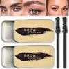 2 Pack Eyebrow Soap Kit, 4D Brows Gel Long Lasting Eyebrow Setting Gel Waterproof Eyebrow Makeup Balm Pomade Cosmetics (0.7 Ounce (Pack of 2)) view 1