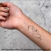 Azeeda 4 x 'Love Swans' Temporary Tattoos - Water Resistant, Skin-Safe, Non-Toxic Transfers, Mixed Sizes (TO00032827) view 2