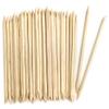 200 Pack, Dual Tip Pointed and Angled Wood Sticks for Nail Art Cuticle Pusher Eyebrow Waxing, Manicures, Nail Art, 4.5 Inch Length by CraftySticks view 1