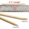 200 Pack, Dual Tip Pointed and Angled Wood Sticks for Nail Art Cuticle Pusher Eyebrow Waxing, Manicures, Nail Art, 4.5 Inch Length by CraftySticks view 2