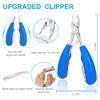 4Pcs Upgraded Toe Nail Clippers Set for Thick Nail or Ingrown Toenail Tool - Premium Sharp Toenail Clipper, File, Cuticle Pusher, Lifter - Professional Stainless Steel Manicure Pedicure Tools by ovwo view 2