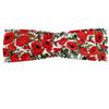 Ambesonne Poppy Flower Headband for Women, Abstract Pattern with Garden Foliage Botanical Bouquets Flowery Meadows, Elastic Comfy Hair Accessory Knotted Head Wrap Everyday Use, XS-S, White Green Red view 1