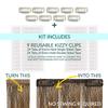 DIY Clip In Hair Extensions Kit - Convert Tape In Human Hair Extensions into Custom Clip in Set - Snap Clips, No Sewing Required - Kizzy Clips (Blonde) by Big Kizzy view 2