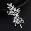 2 Pcs Shining Rhinestone Leaf Bobby Pin Hair Clips Bridal Side Clip Hair Barrettes Hairpin Woman Elegant Hair Accessories view 4