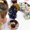 20 Pcs Fashion Elastic hair Ring - Include 12 Chiffon Flower Hair Rope and 8 Solid Chiffon Hair Band Ponytail Holder Woman Ladies Hair Accessories (Random Color) view 2