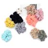 20 Pcs Fashion Elastic hair Ring - Include 12 Chiffon Flower Hair Rope and 8 Solid Chiffon Hair Band Ponytail Holder Woman Ladies Hair Accessories (Random Color) view 3