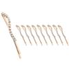 12PCS Rhinestone Bobby Pins Crystal Hair Clips Women Lady Alloy Barrettes Hairpin Side Clip Hair Accessories (B#) view 1