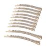 10 PCS Lady Women Hair Clips Fashion Rhinestone Hair Pin Metal Bobby Pin Sweet Crystal Hair Barrettes Decorations (Gold) view 1