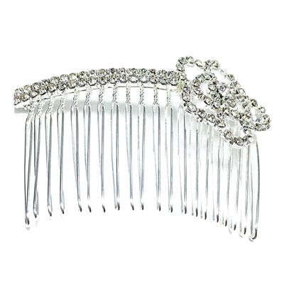 2PCS Fashion Alloy Crystal Rhinestone Flower Hair Combs Bridal Hair Pins Hair Clips Women Wedding Headpiece Hair Accessories (C#)