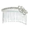 2PCS Fashion Alloy Crystal Rhinestone Flower Hair Combs Bridal Hair Pins Hair Clips Women Wedding Headpiece Hair Accessories (C#) view 1