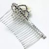 2PCS Fashion Alloy Crystal Rhinestone Flower Hair Combs Bridal Hair Pins Hair Clips Women Wedding Headpiece Hair Accessories (C#) view 2