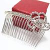 2PCS Fashion Alloy Crystal Rhinestone Flower Hair Combs Bridal Hair Pins Hair Clips Women Wedding Headpiece Hair Accessories (C#) view 3