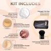 6pc FULL SIZE KIT KABUKI & KABAGGIE Tote Mineral Makeup Set Matte Foundation Bare Face Sheer Powder Cover (Warm/Neutral) view 2