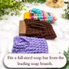 3 Pack Rainbow Handmade Cotton Soap Pouch for Shower with Drawstring - Machine Washable - Divine Goddess Soaps - for Full Size Bar view 2