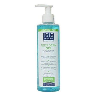 ISIS Pharma Teen Derm Gel Sensitive for Oily Skin 250ml. Sebum regulating Great Gift New Year