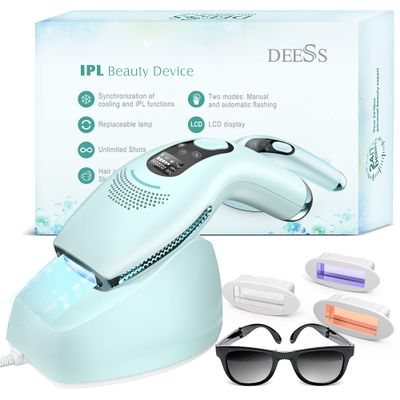 DEESS IPL Laser Hair Removal for Women & Men, GP590 Unlimited Flashes Laser Hair Removal Device with Ice Cooling, 3-in-1 at Home Painless Permanent Hair Remover for Face Arms Armpits Legs Bikini Body