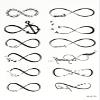 PARITA Small Tattoos Heart Bird Anchor Eight Infinity Lines Cartoon Temporary Water Transfer Tattoo Paper for Women Kids Men Body Art Arms Legs Hand Neck Decorations Fun Party Gift (Pack 3 PCS.) (15) view 4