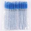 50pcs Shiny Disposable Eyelash Applicator Wands Curler Brush Set Mascara Eyebrow Spoolers Comb Wands Spoolies Brushes (blue) view 2