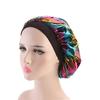 Magik Women Satin Night Sleep Cap Hair Bonnet Hat Silk Head Cover Wide Elastic Band (2 Pack, Holographic Black) view 2
