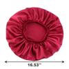 Magik Extra Large Long Hair Care Satin Bonnet Cap Night Sleep Hat Head Wrap Cover (White&Red Flower, 2) view 4