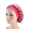 Magik Women Satin Night Sleep Cap Hair Bonnet Hat Silk Head Cover Wide Elastic Band (2 Pack, Holographic Hot Pink) view 3