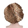 Magik Women Satin Night Sleep Cap Hair Bonnet Hat Silk Head Cover Wide Elastic Band (2 Pack, Leaf) view 3