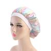 Magik Women Satin Night Sleep Cap Hair Bonnet Hat Silk Head Cover Wide Elastic Band (2 Pack, Holographic Pink) view 2