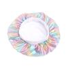 Magik Women Satin Night Sleep Cap Hair Bonnet Hat Silk Head Cover Wide Elastic Band (2 Pack, Holographic Pink) view 4