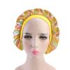 Magik Women Satin Night Sleep Cap Hair Bonnet Hat Silk Head Cover Wide Elastic Band (2 Pack, Holographic Yellow) view 4
