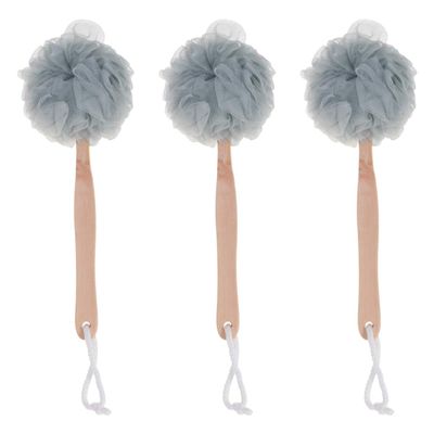 3pcs Shower Back Scrubber Body Scrubber Pouf Shower Loofah Dish Sponge Body Scrubbing  Body Exfoliator Brush Esponja para Baarse Bathing Log Body Brush Man Clean