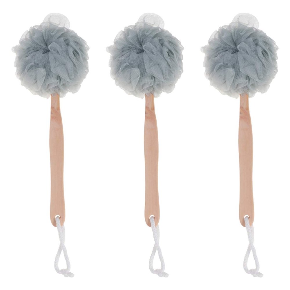 3pcs Shower Back Scrubber Body Scrubber Pouf Shower Loofah Dish Sponge Body Scrubbing  Body Exfoliator Brush Esponja para Baarse Bathing Log Body Brush Man Clean