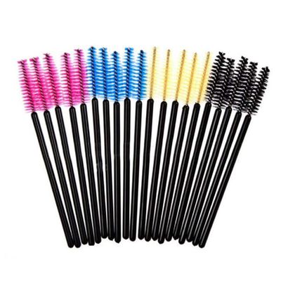 50 Pcs Eyelash Brushes Makeups Brushes Disposable Mascara Wands Applicator Eye lashes Cosmetic Brush Maquiagem Makeup Tool (pink)