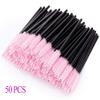 50 Pcs Eyelash Brushes Makeups Brushes Disposable Mascara Wands Applicator Eye lashes Cosmetic Brush Maquiagem Makeup Tool (pink) view 2