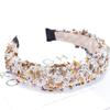 Handmade Luxury Natural Crystal Stone Headband Fashion Sponge Hairbands Hair-Band Headwear Accessories for Women Lady (Brown) view 4