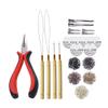 1000 Pcs Silicone Micro Rings Hair Extensions Tools Kit: Three-hole Hair Pliers, Micro Pulling Hook Needle, Loop Threader and Silicone Micro Links Rings Beads (5 Colors) view 1