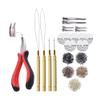 1000pcs Micro Silicone Rings Beads Hair Extensions Kit I-tip Hair Pliers Micro Pulling Hook Needle Loop Threader and 1000pcs Micro Silicone Links view 1