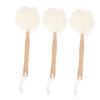 3pcs Exfoliating Sponge Body Scrubber Puff Sponge Back Scrubber Exfoliating Loofah Back Scrubber Mesh Bath Sponge Massage Man Long Handle Log Cleaning Brush White view 1