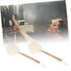 3pcs Exfoliating Sponge Body Scrubber Puff Sponge Back Scrubber Exfoliating Loofah Back Scrubber Mesh Bath Sponge Massage Man Long Handle Log Cleaning Brush White view 3