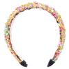 Handmade Luxury Natural Crystal Stone Headband Fashion Sponge Hairbands Hair-Band Headwear Accessories for Women Lady (Colorful) view 2