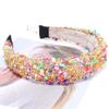 Handmade Luxury Natural Crystal Stone Headband Fashion Sponge Hairbands Hair-Band Headwear Accessories for Women Lady (Colorful) view 3