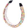Handmade Luxury Natural Crystal Stone Headband Fashion Sponge Hairbands Hair-Band Headwear Accessories for Women Lady (Colorful) view 4
