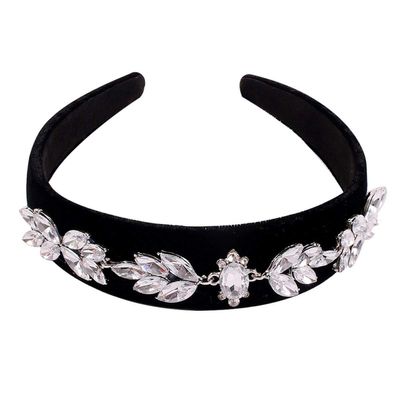 Elegant Shining White Rhinestones Headband Wide Side Hair Band Hair Hoop Women Lady Headwear Hairstyle Accessories