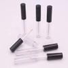 6Pcs 4ml Eyeliner Vials Tube Empty Refillable Plastic Clear Mascara Tube Eyelashes Tube Eyeliner Bottle With Plug and Black Lid Portable Travel Eyelash Growth Oil Tube Container view 2