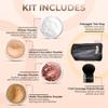 6pc FULL SIZE KIT KABUKI & KABAGGIE Tote Mineral Makeup Set Matte Foundation Bare Face Sheer Powder Cover (Deep Tan) view 2