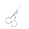 Yutoner Premium Manicure Rounded Tip Scissors Multi-purpose Stainless Steel Cuticle Pedicure Beauty Grooming Shears for Nail, Eyebrow, Eyelash, Dry Skin, Nose Hair (Silver 4 Inch) view 2