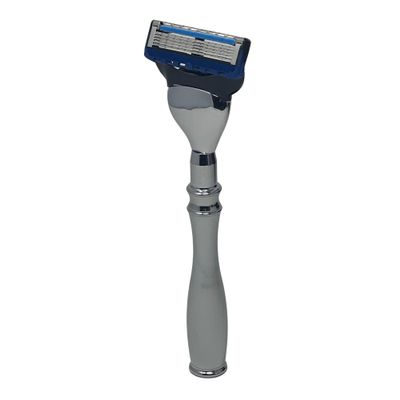 G.B.S 5 Blade Compatible Chrome Steel Shaving Razor  Weighted Handle for Maximum Control  Luxury Men's Razor for a Smooth, Close Shave  Compatible with Leading 5-Blade Cartridges