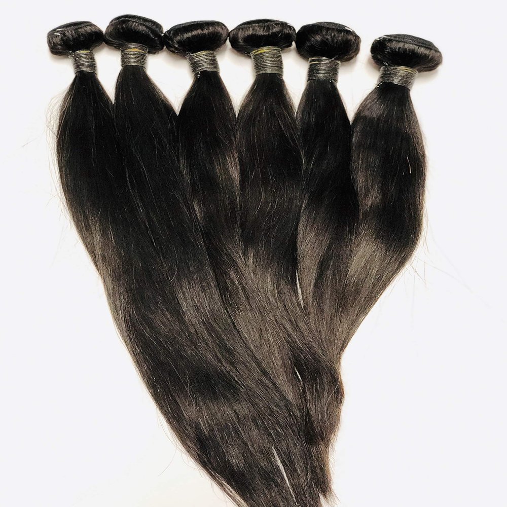 10A Brazilian Straight 100% Human Hair Bundles (22 inch, Natural Black)