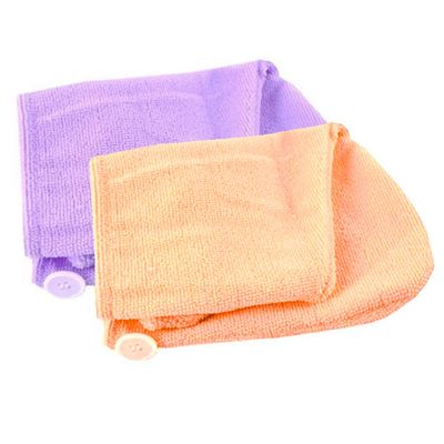 AllTopBargains 2 Turban Towels Twist Hair Quick Dry Microfiber Bath Towel Hair Wrap Cap Hat Spa
